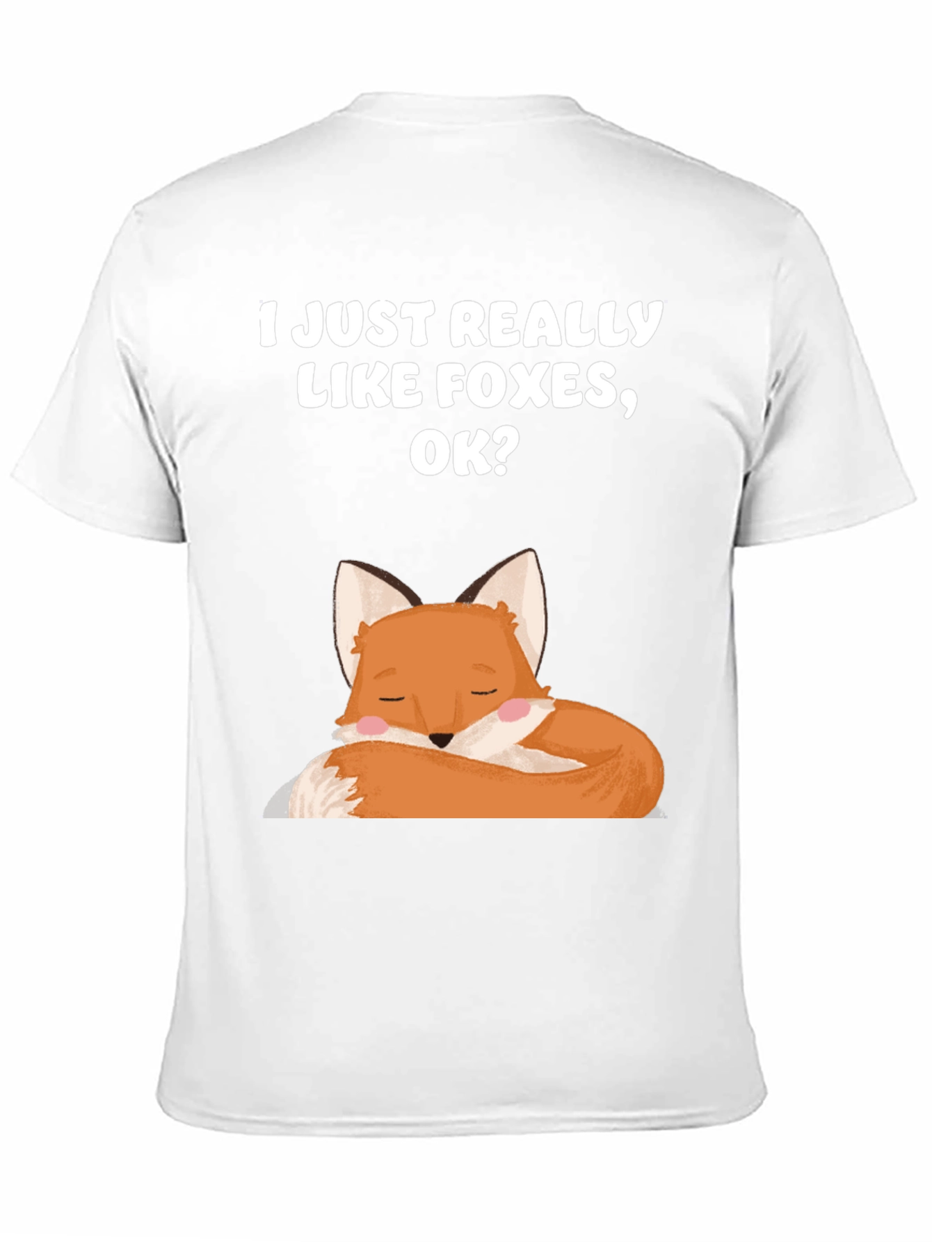 I Like Foxes Black T-Shirt