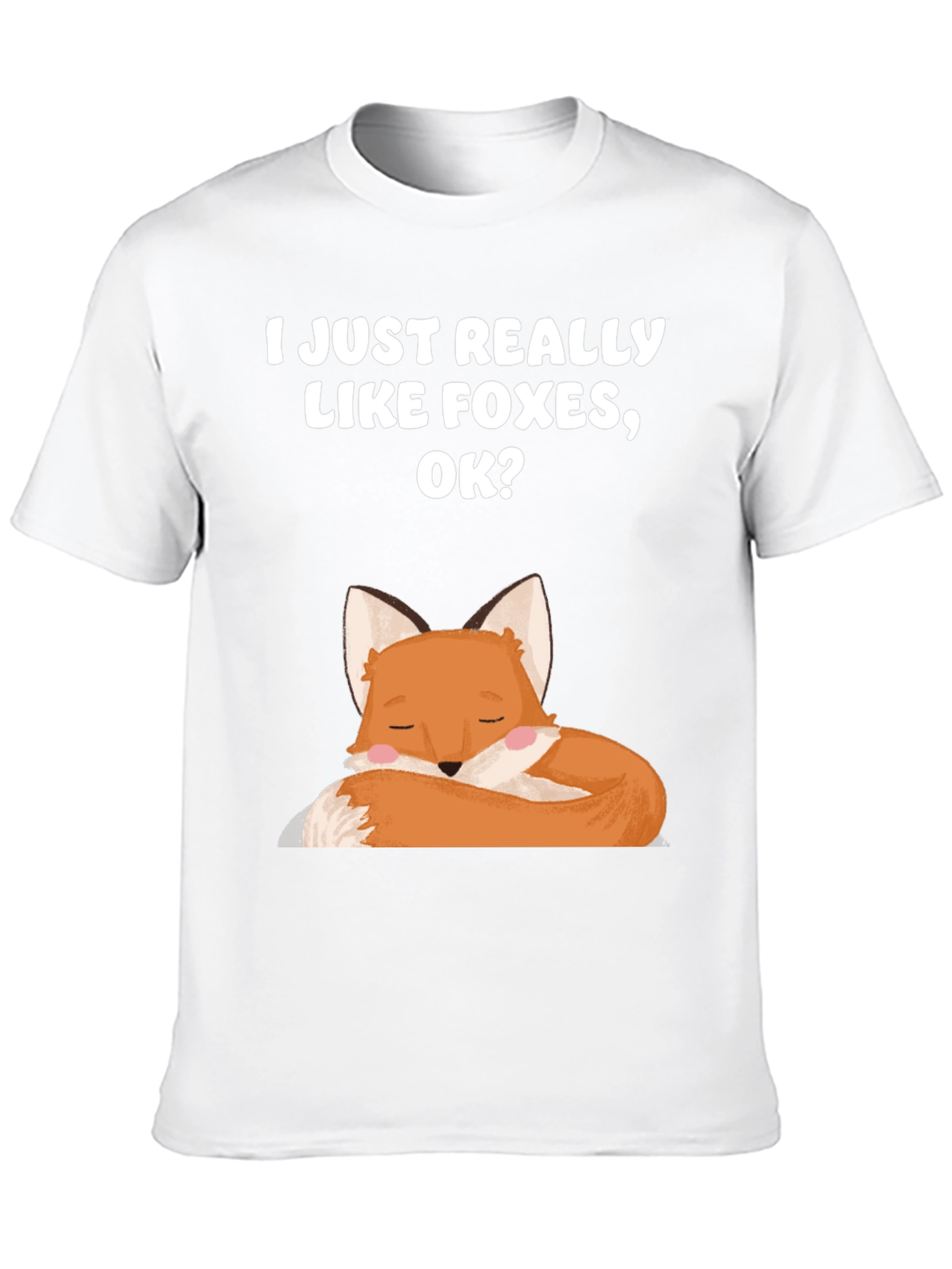 I Like Foxes Black T-Shirt