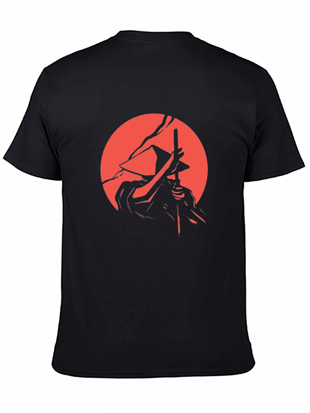 Samurai Graphic Tee - Black Cotton Blend