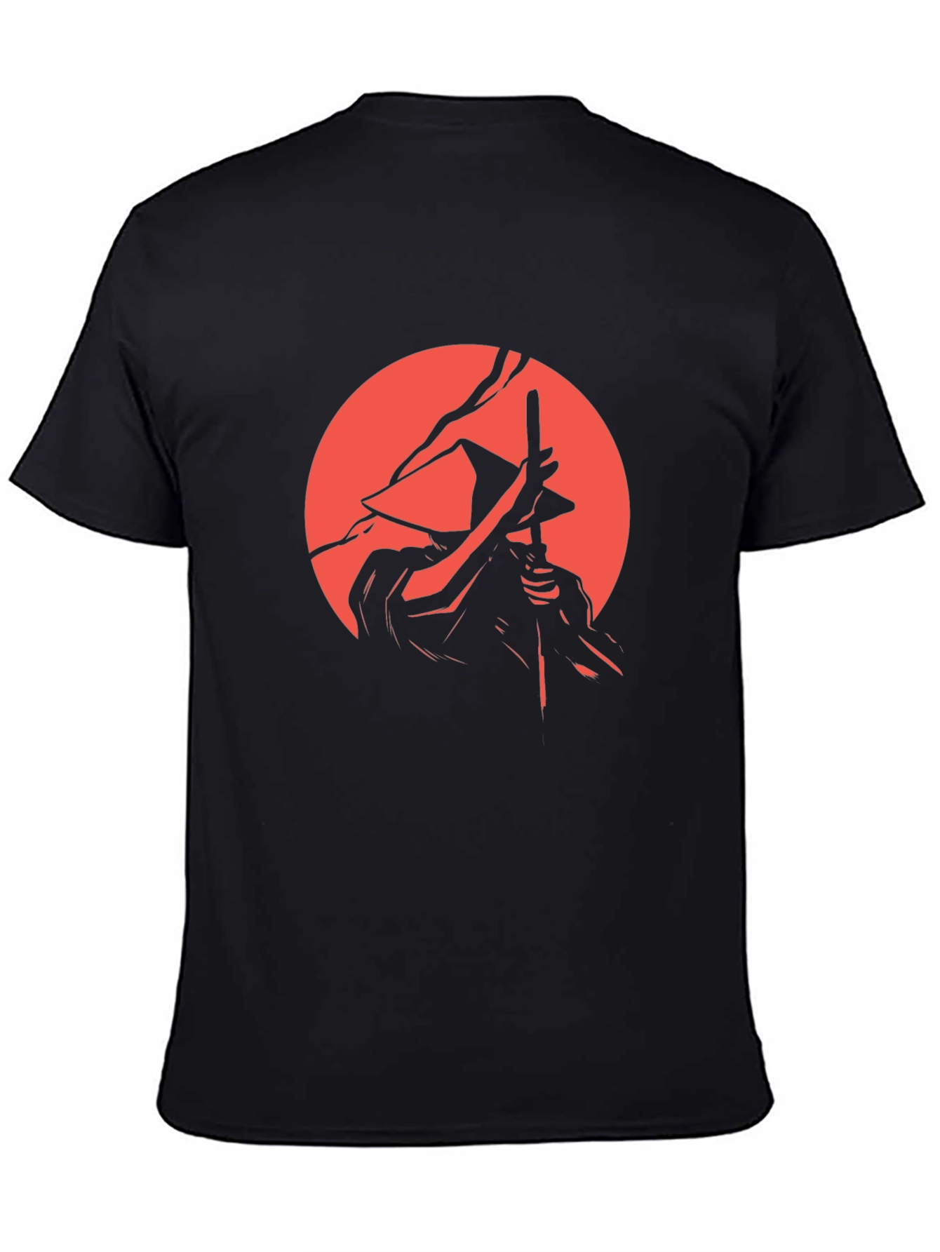 Samurai Graphic Tee - Black Cotton Blend