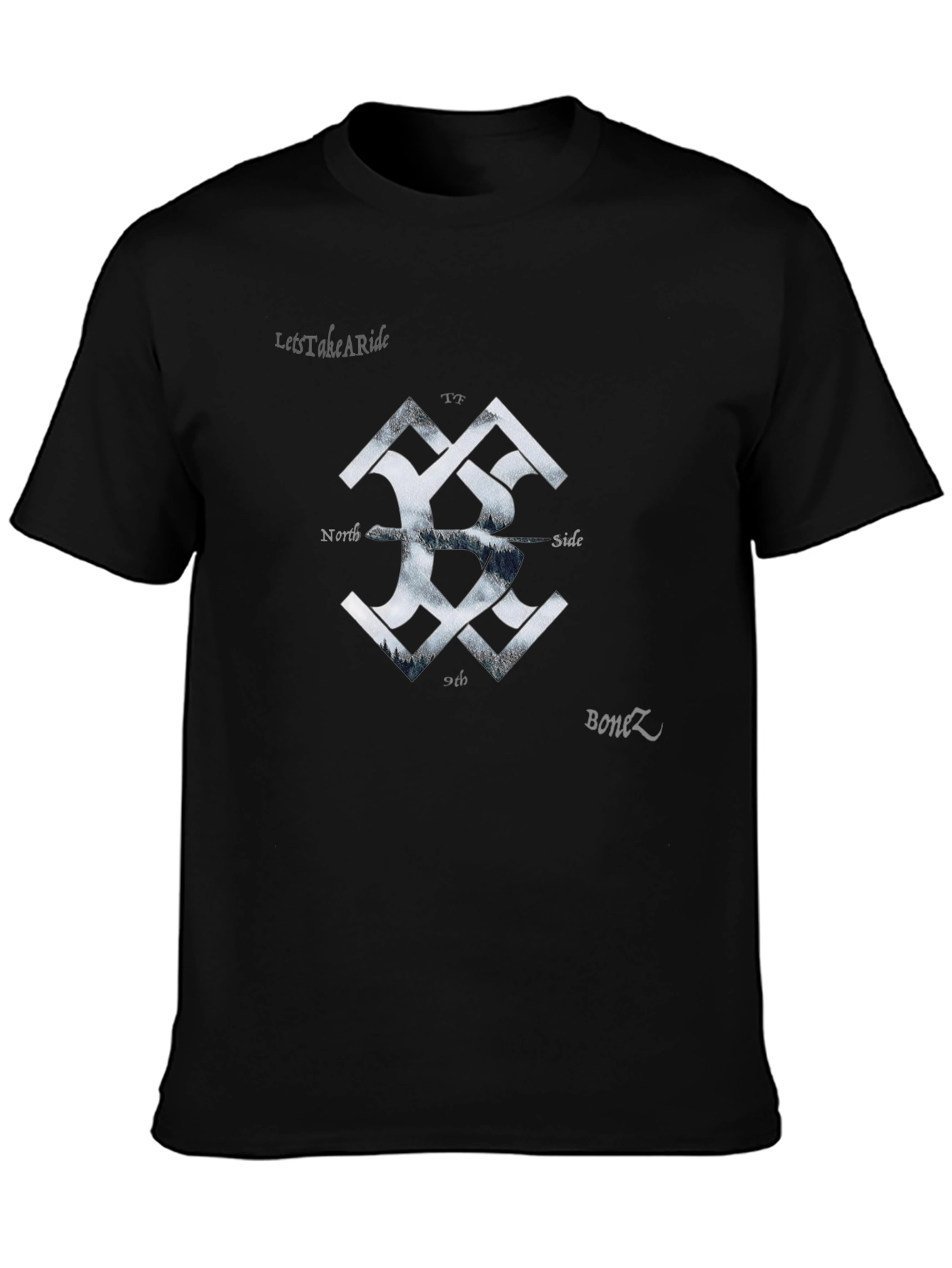 Bonez North Side 17 9th Tee - Stylish Black T-Shirt