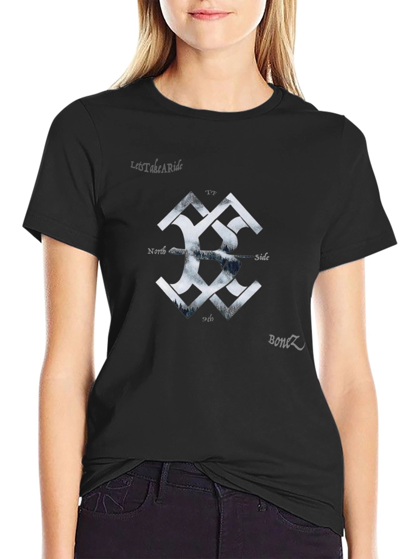 Bonez North Side 17 9th Tee - Stylish Black T-Shirt
