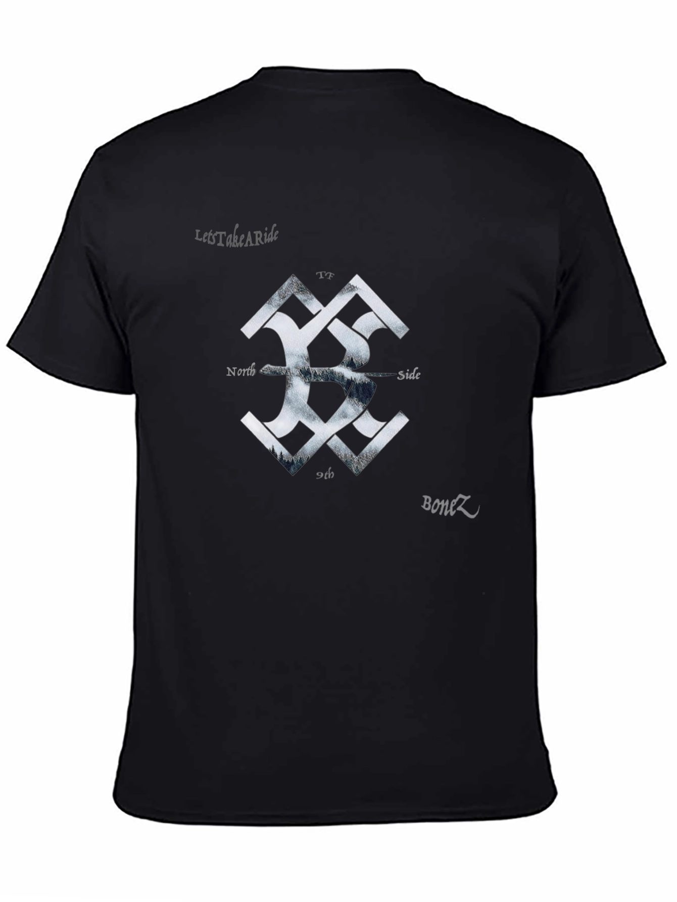 Bonez North Side 17 9th Tee - Stylish Black T-Shirt