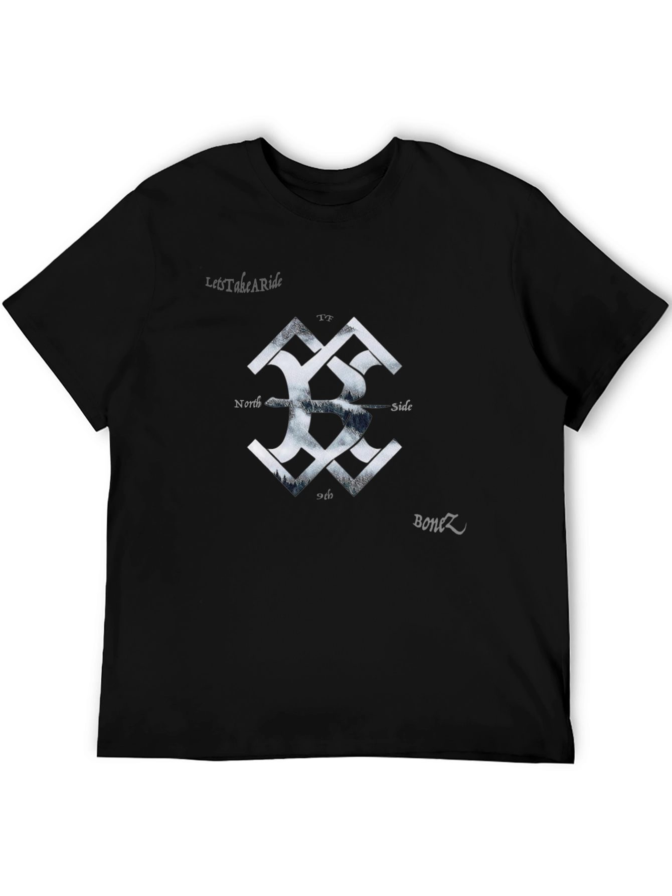 Bonez North Side 17 9th Tee - Stylish Black T-Shirt