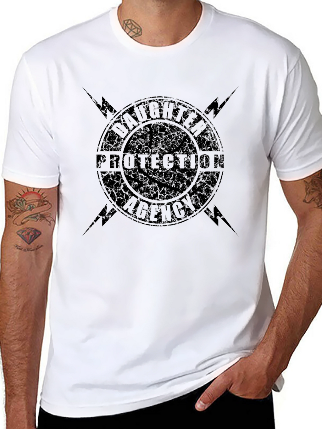 Daughter Protection Agency Black Graphic Tee