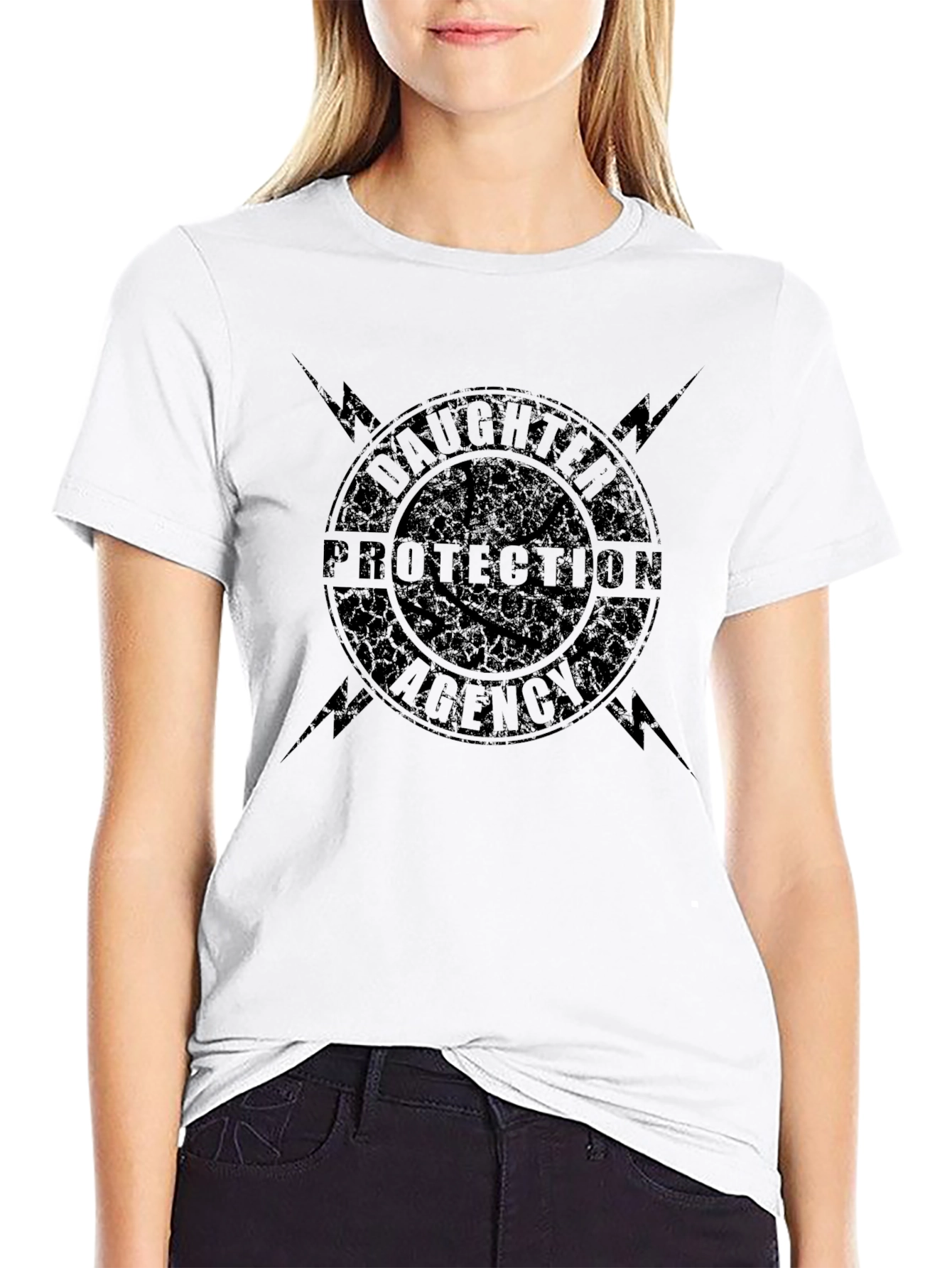 Daughter Protection Agency Black Graphic Tee