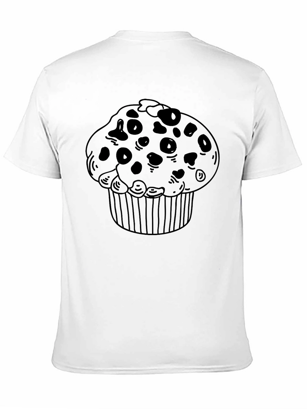 Muffin Graphic T-Shirt - Black Crew Neck Tee