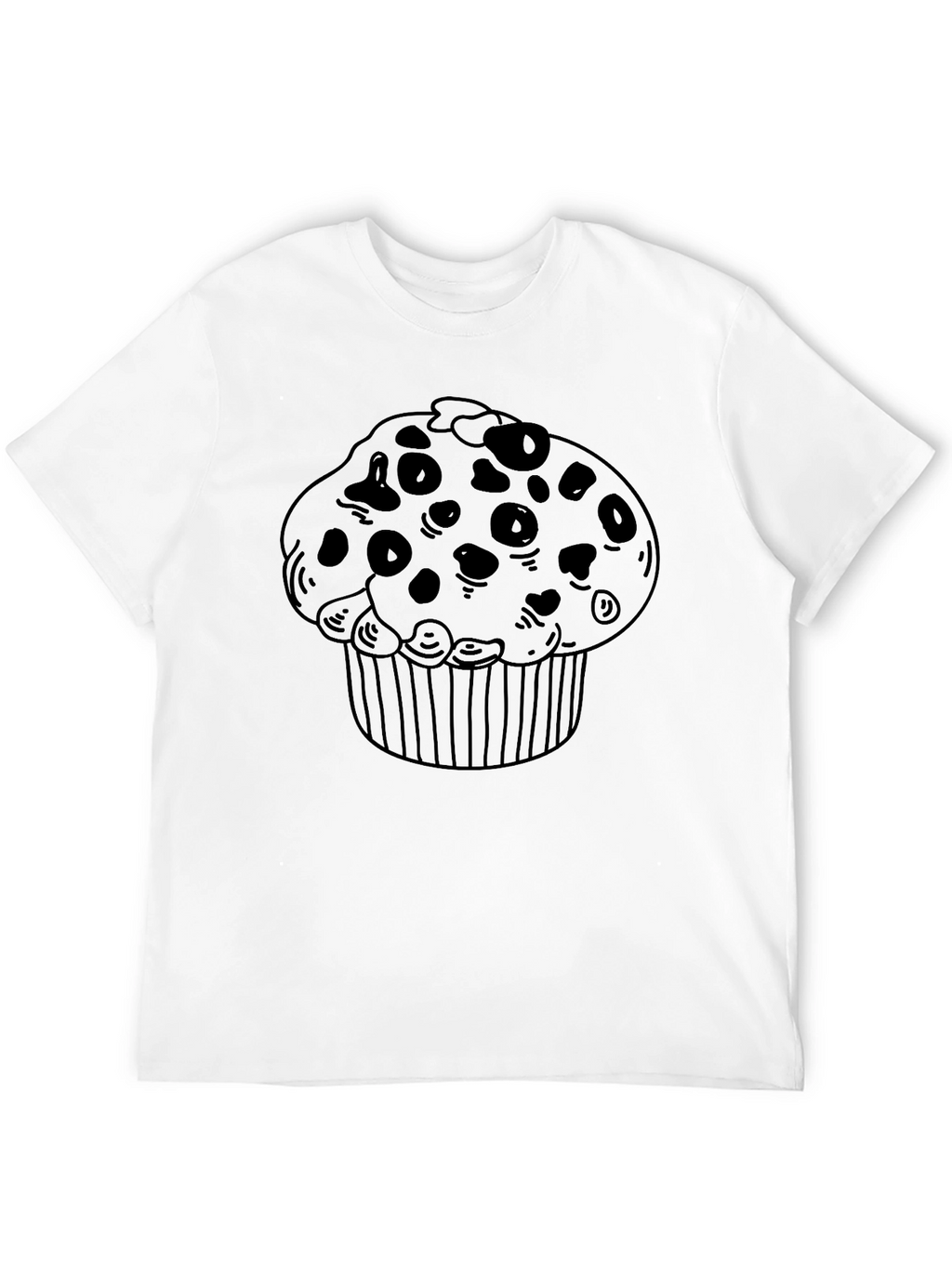 Muffin Graphic T-Shirt - Black Crew Neck Tee