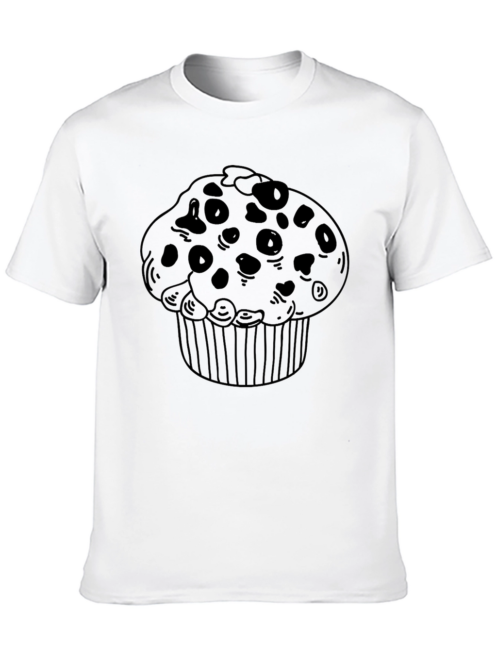 Muffin Graphic T-Shirt - Black Crew Neck Tee