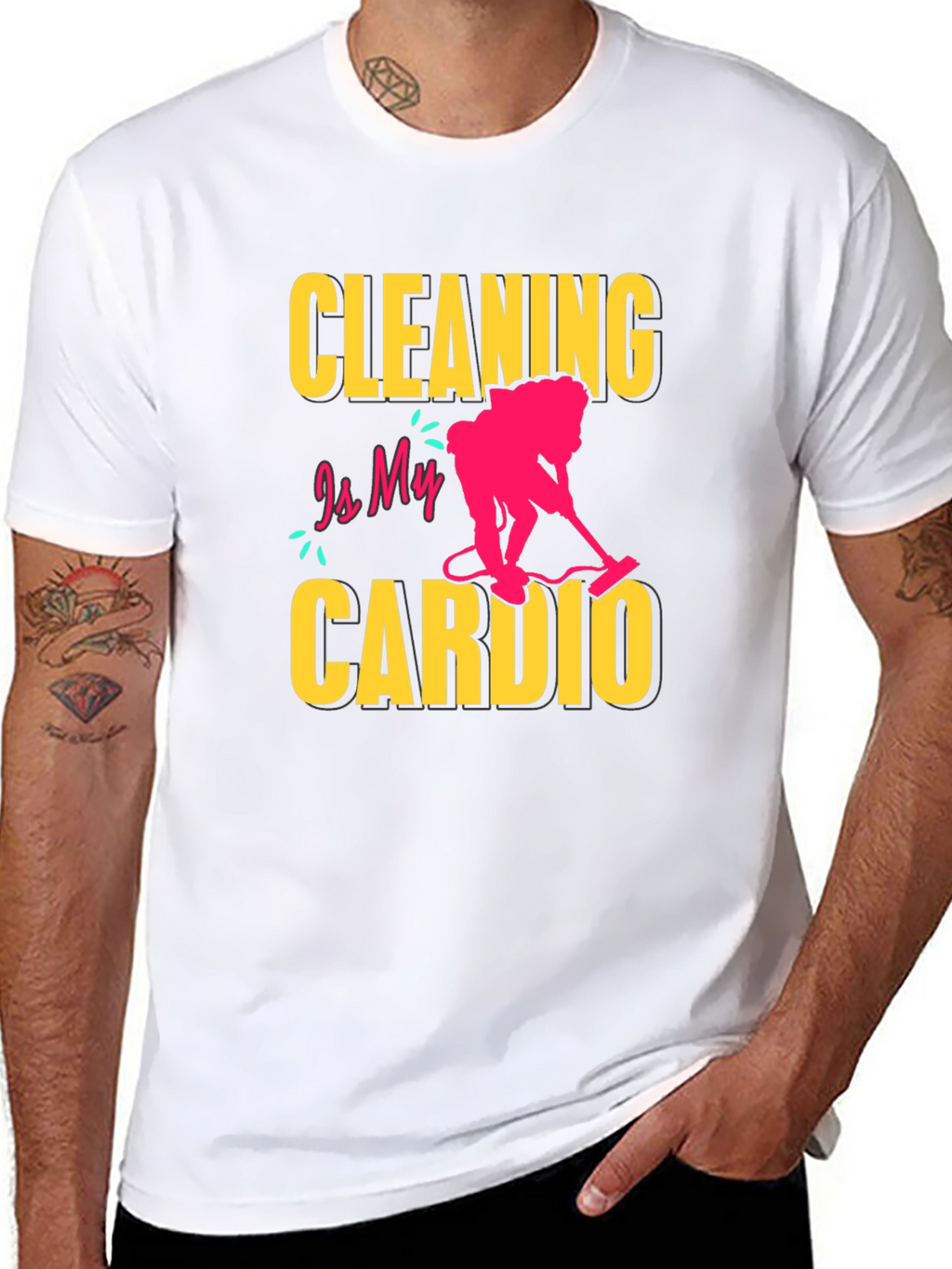 Cleaning is My Cardio T-Shirt - Funny Housekeeping Tee