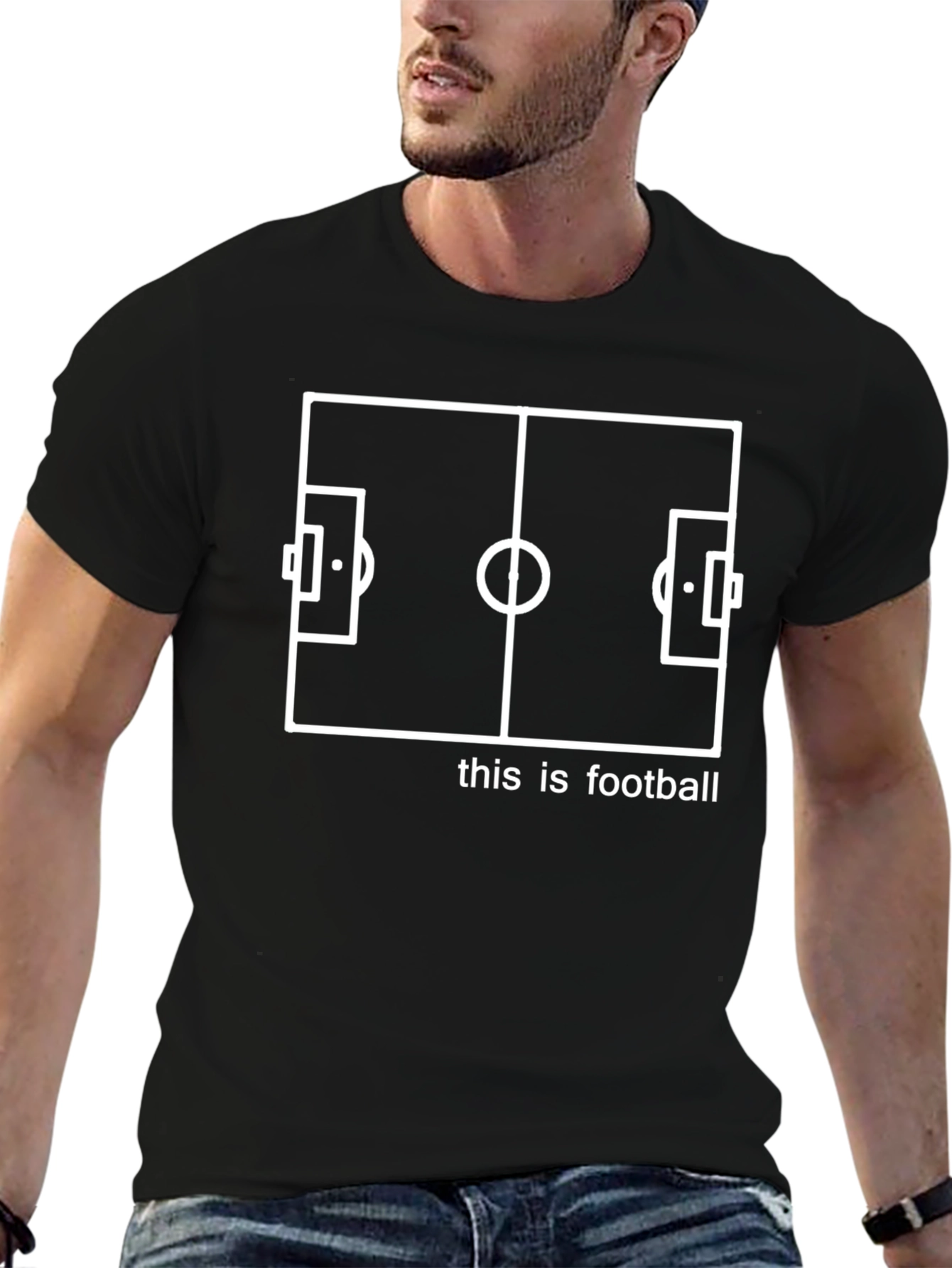 This is Football Black Graphic Tee