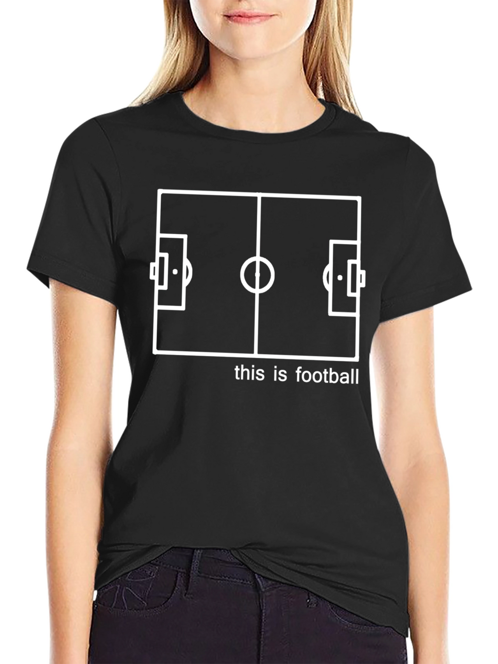 This is Football Black Graphic Tee