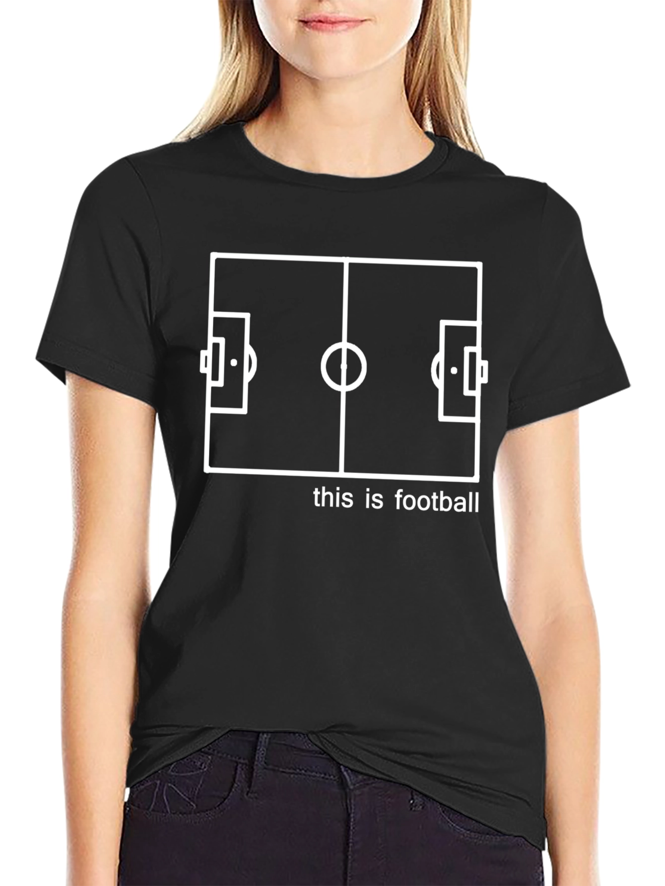 This is Football Black Graphic Tee