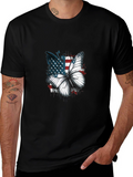 American Flag Butterfly Graphic Tee