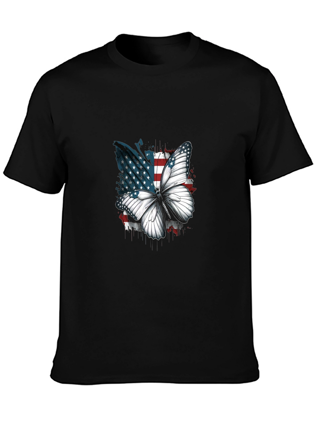 American Flag Butterfly Graphic Tee