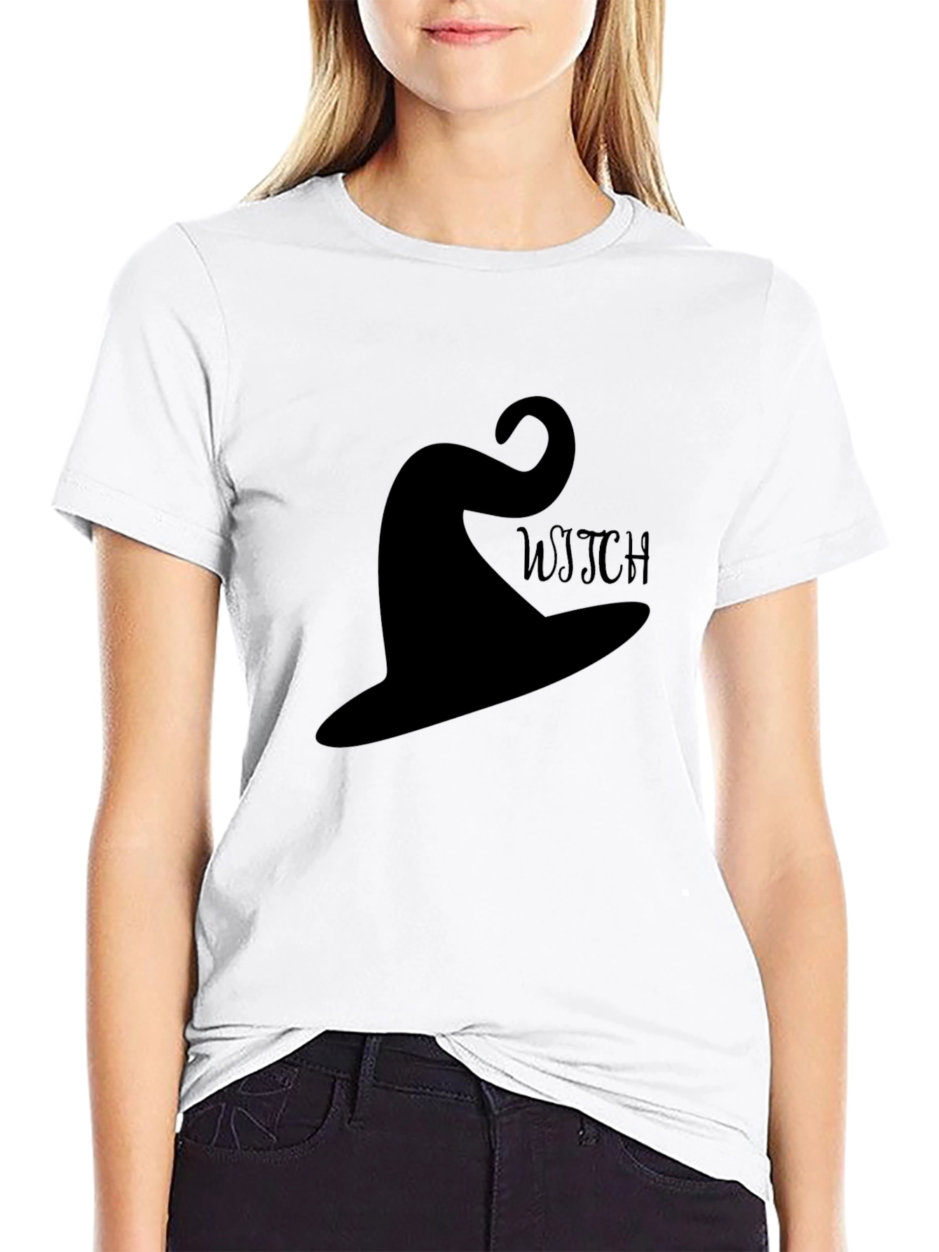 Witch Hat Graphic Tee - Halloween Apparel