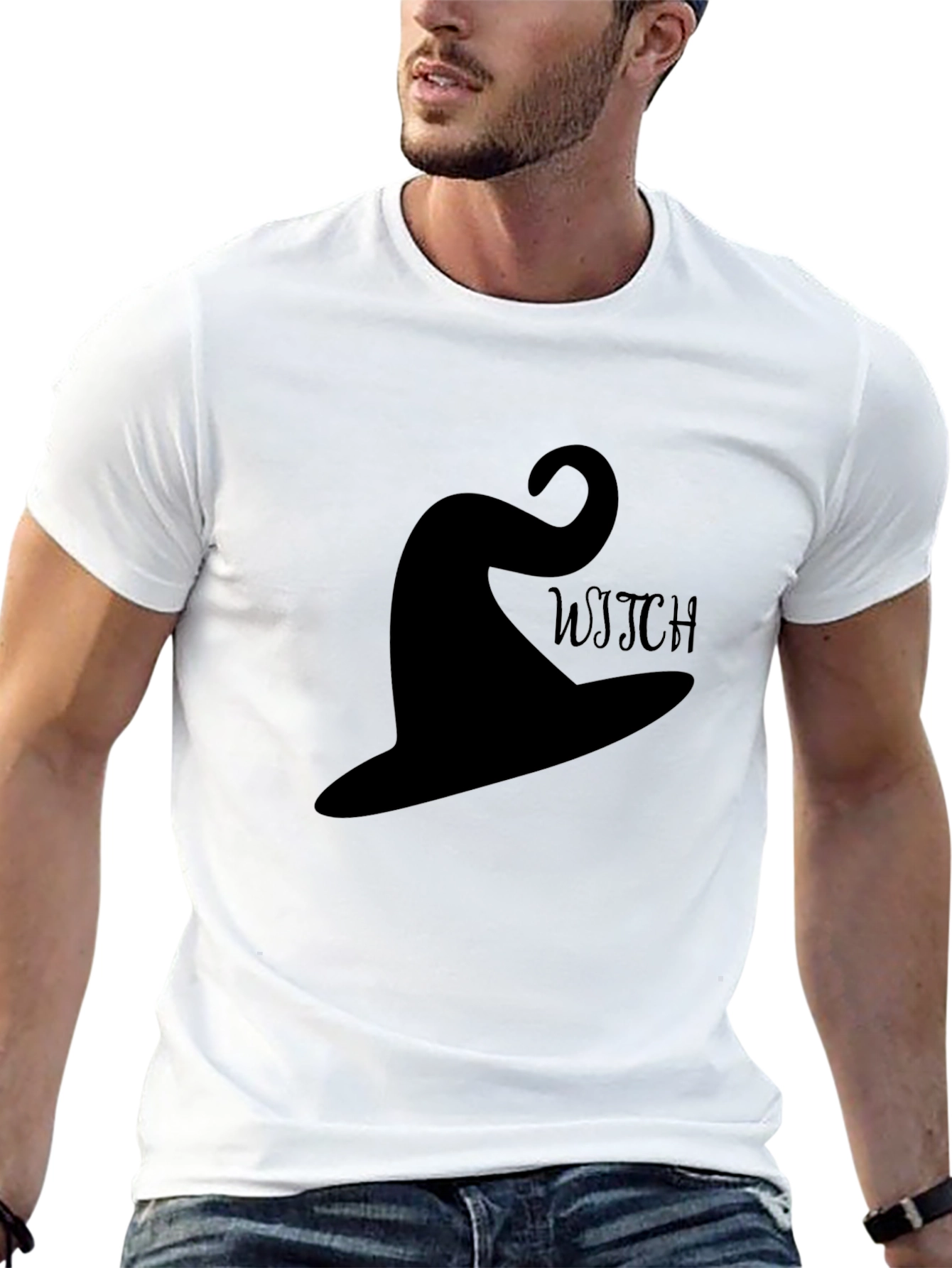 Witch Hat Graphic Tee - Halloween Apparel