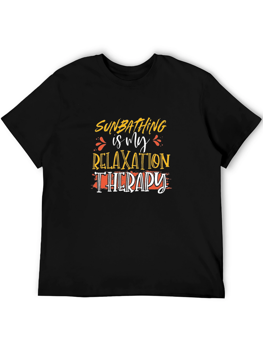 Sunbathing Relaxation Therapy Black T-Shirt