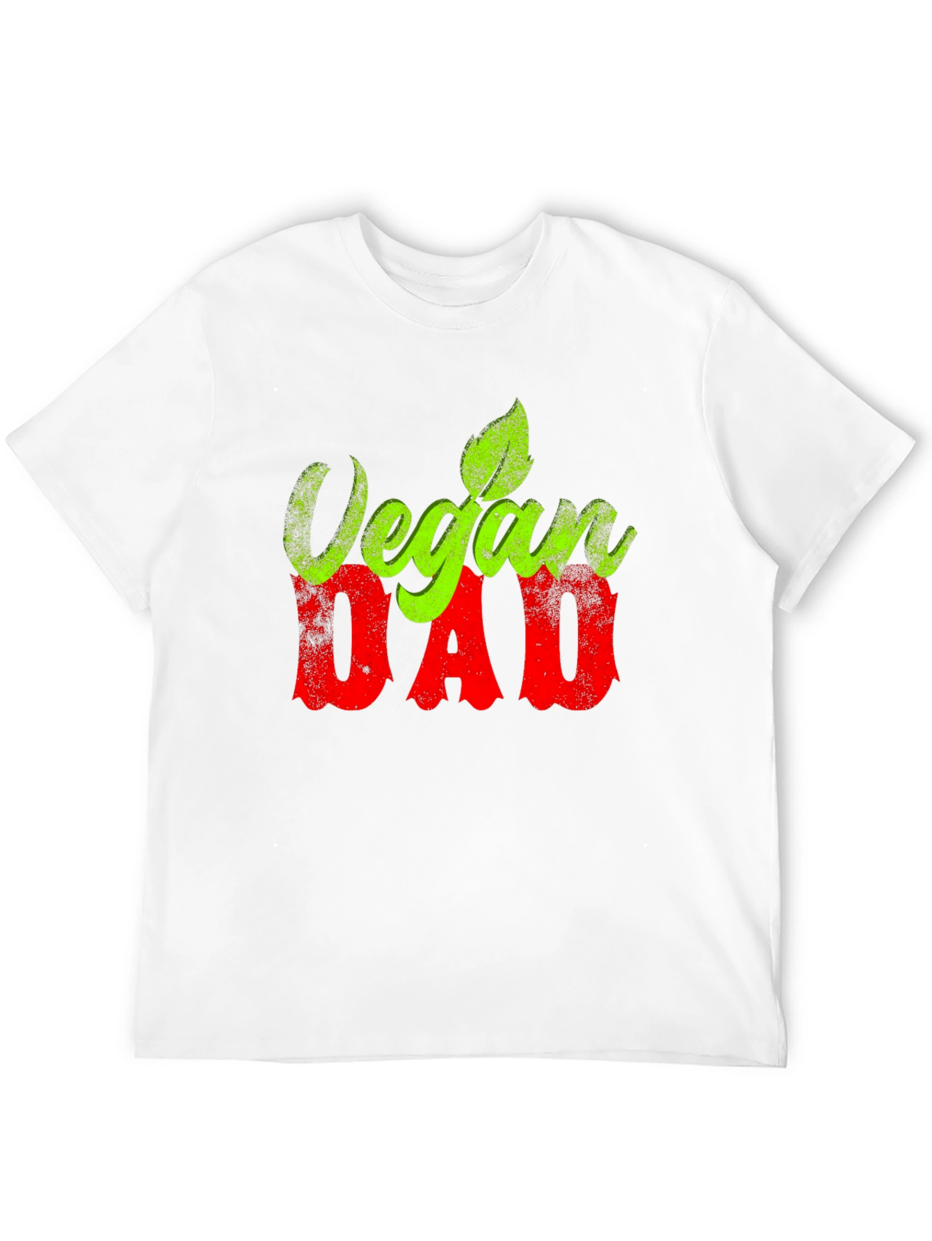 Vegan Dad T-Shirt - Green and Red Graphic Tee