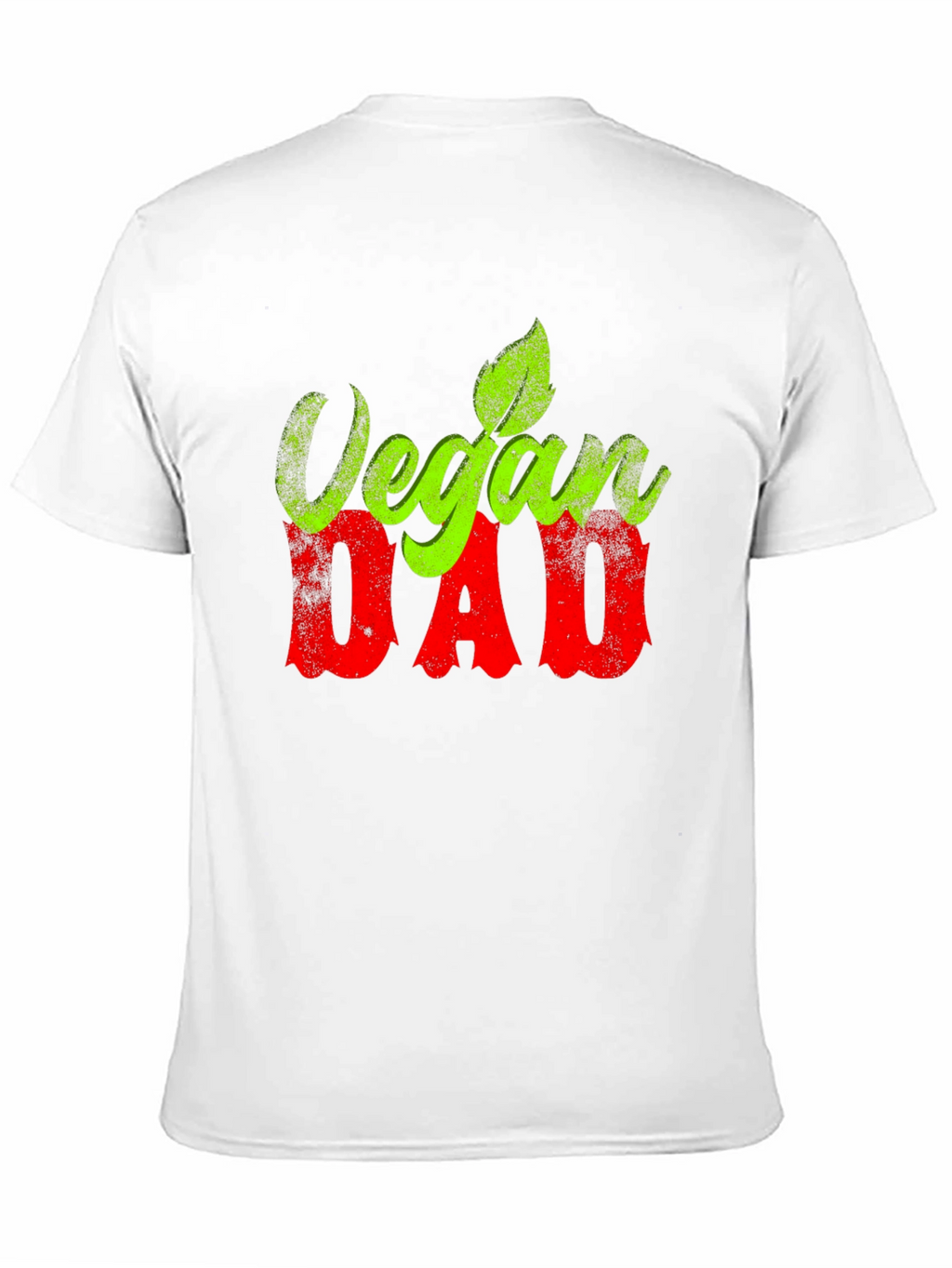 Vegan Dad T-Shirt - Green and Red Graphic Tee