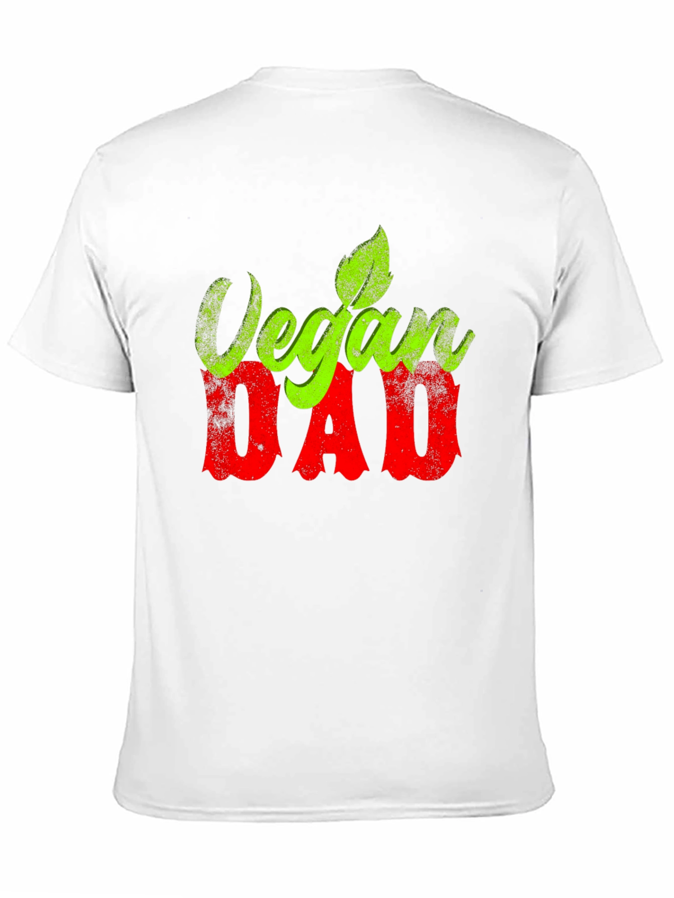 Vegan Dad T-Shirt - Green and Red Graphic Tee