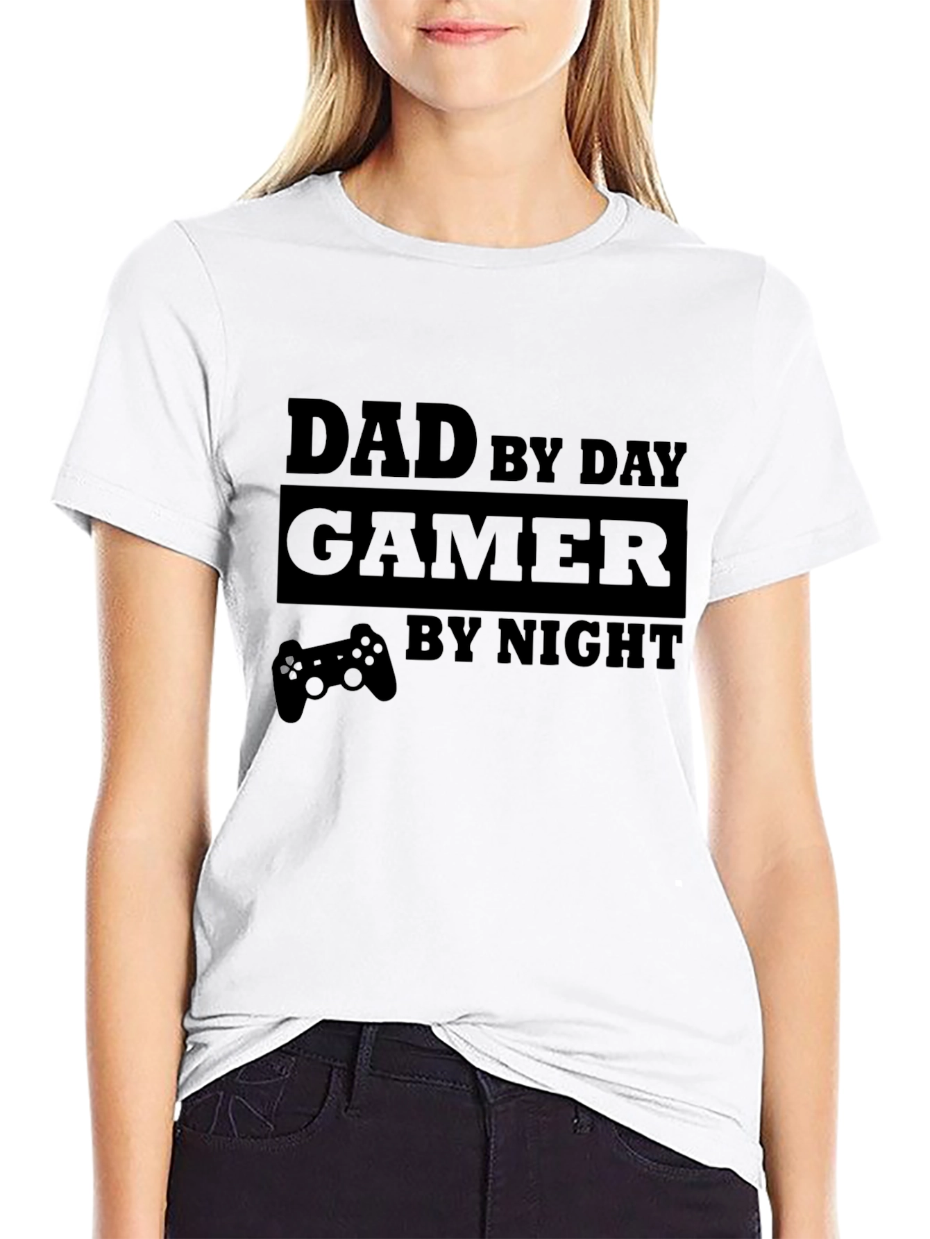 Dad by Day Gamer by Night Graphic T-Shirt