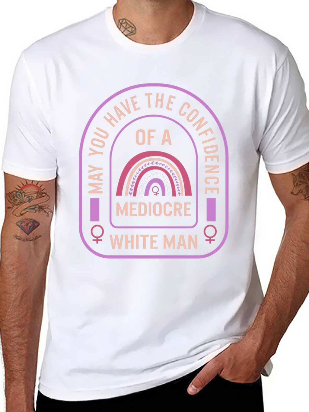 Confidence T-Shirt - Mediocre White Man Humor