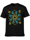 Modern Abstract Art Graphic Tee - Black