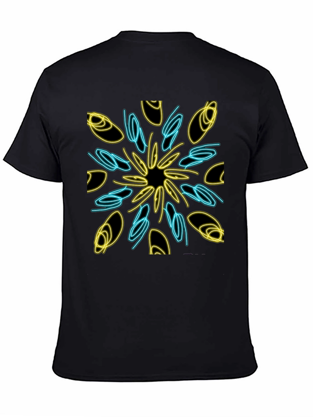 Modern Abstract Art Graphic Tee - Black