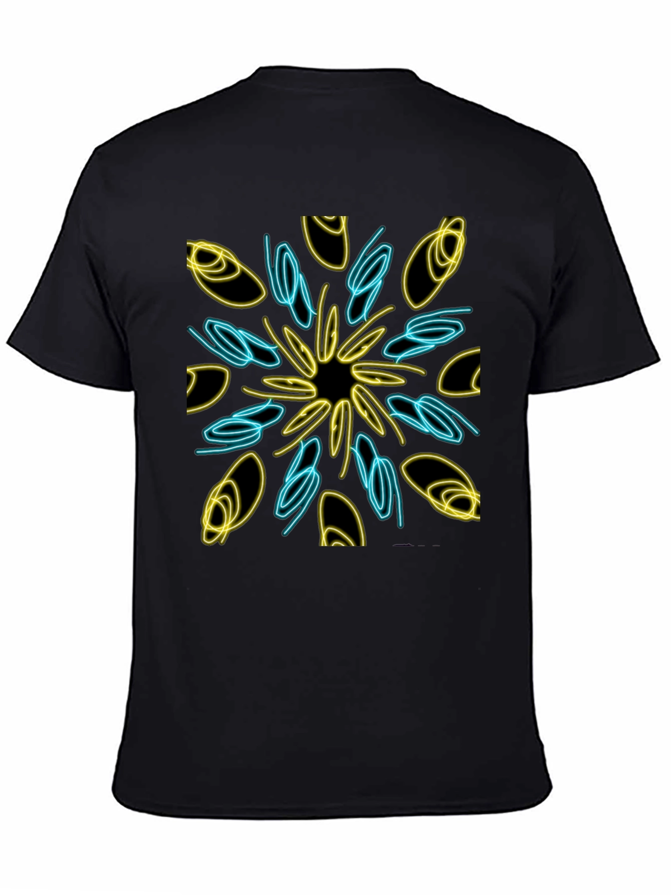 Modern Abstract Art Graphic Tee - Black