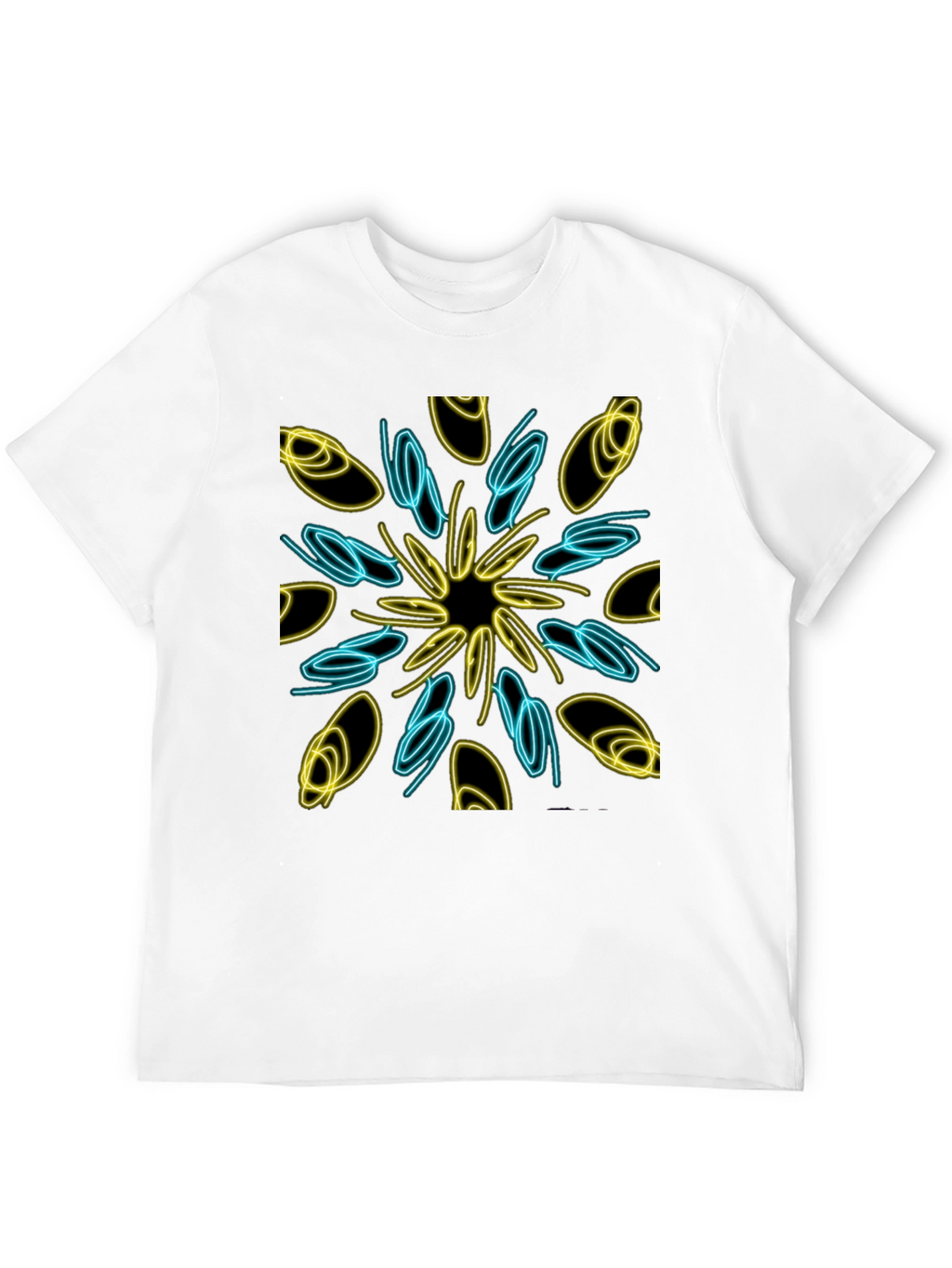 Modern Abstract Art Graphic Tee - Black