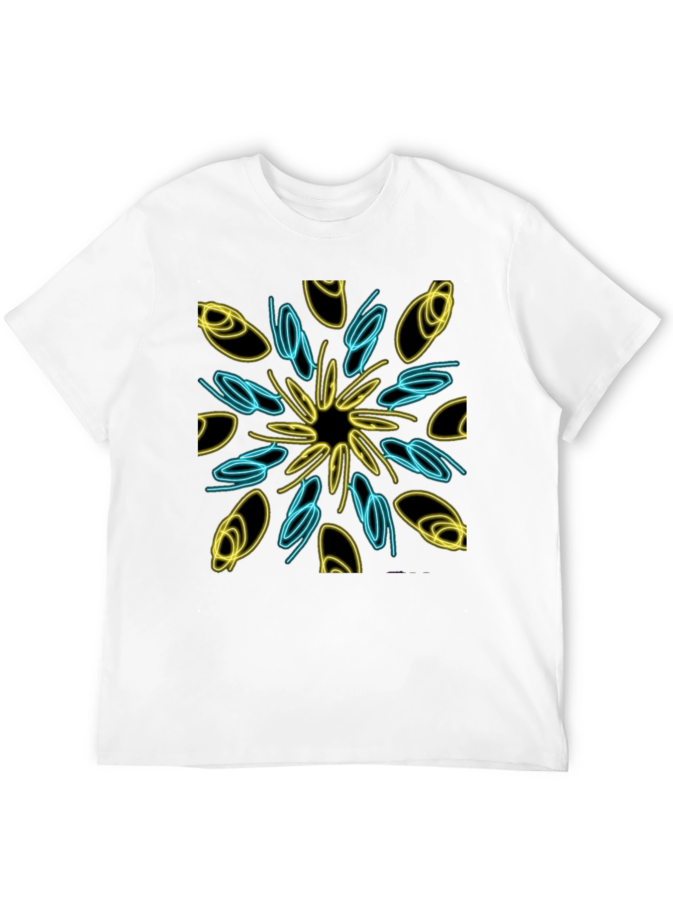 Modern Abstract Art Graphic Tee - Black