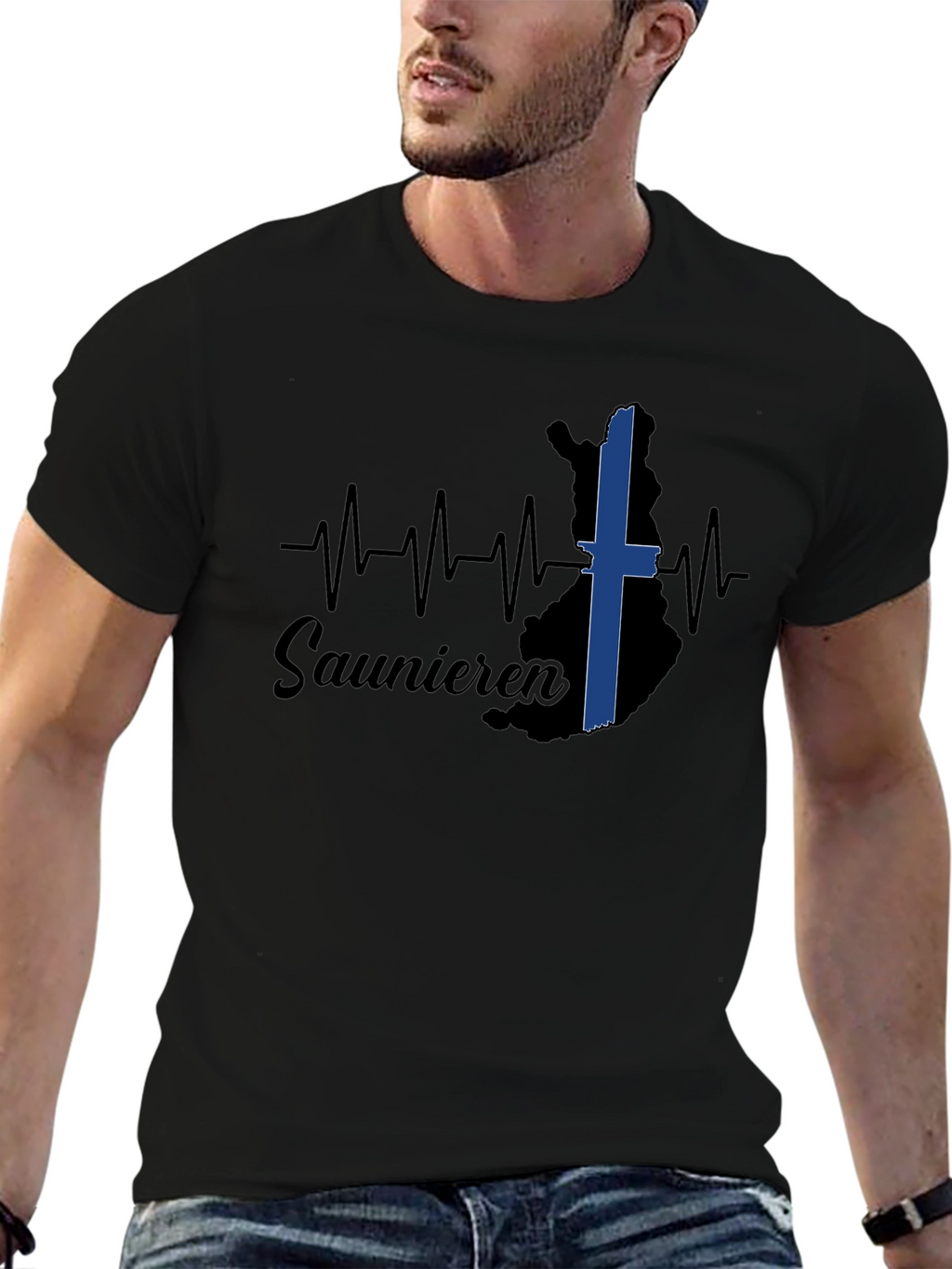 Saunieren Finland T-Shirt - Black