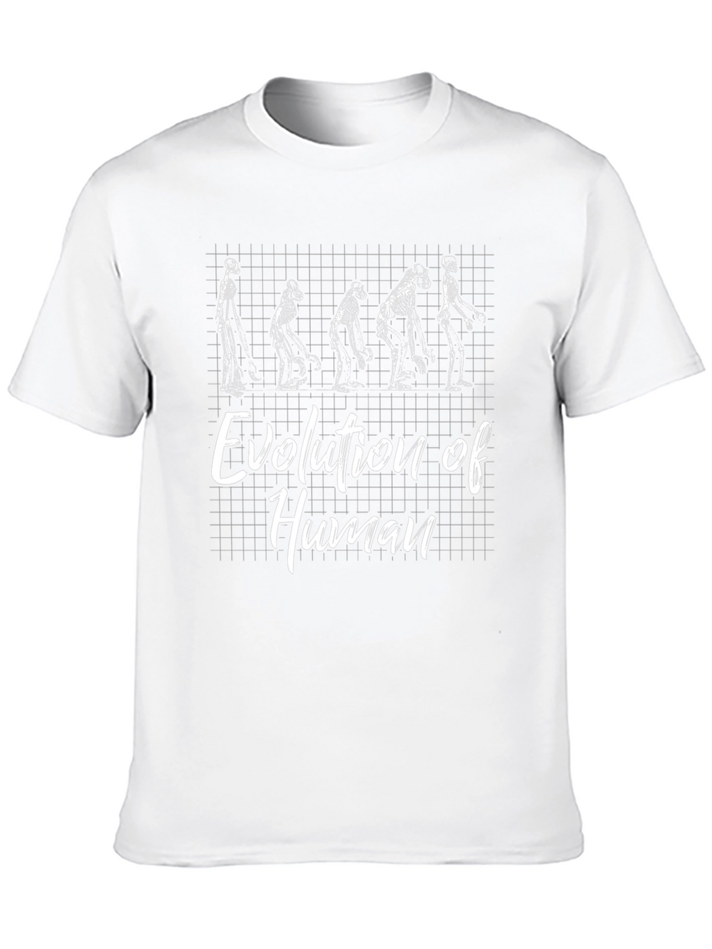 Evolution of Human Skeleton Graphic T-Shirt