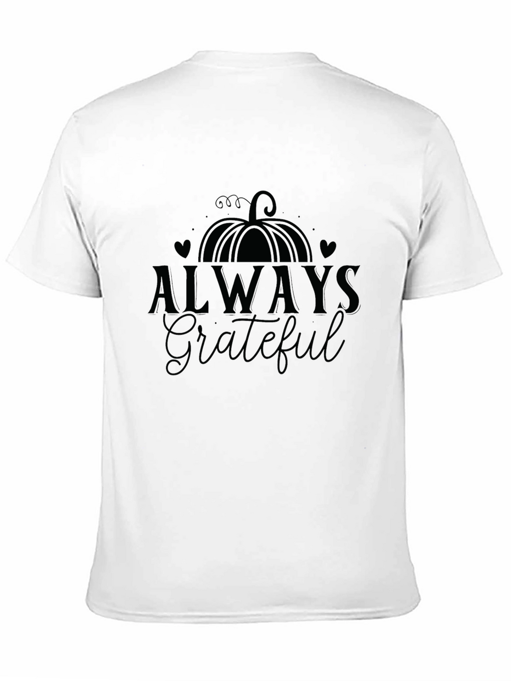 Always Grateful Pumpkin Graphic Tee - Black