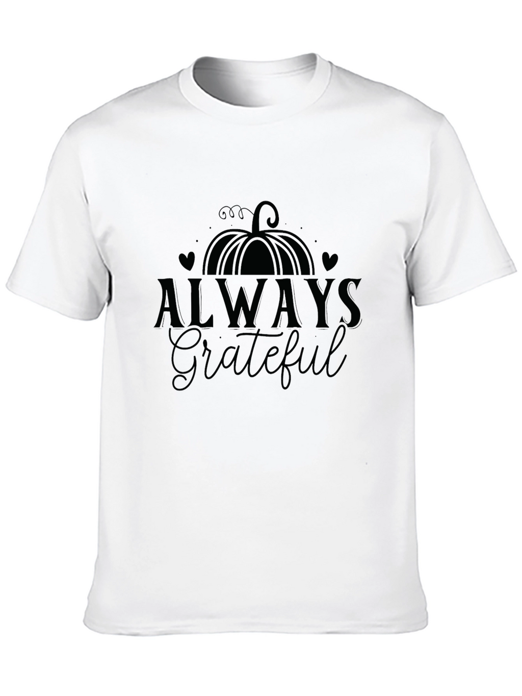 Always Grateful Pumpkin Graphic Tee - Black