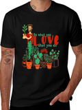 Gardener Love Graphic T-Shirt - Plant Lover Tee