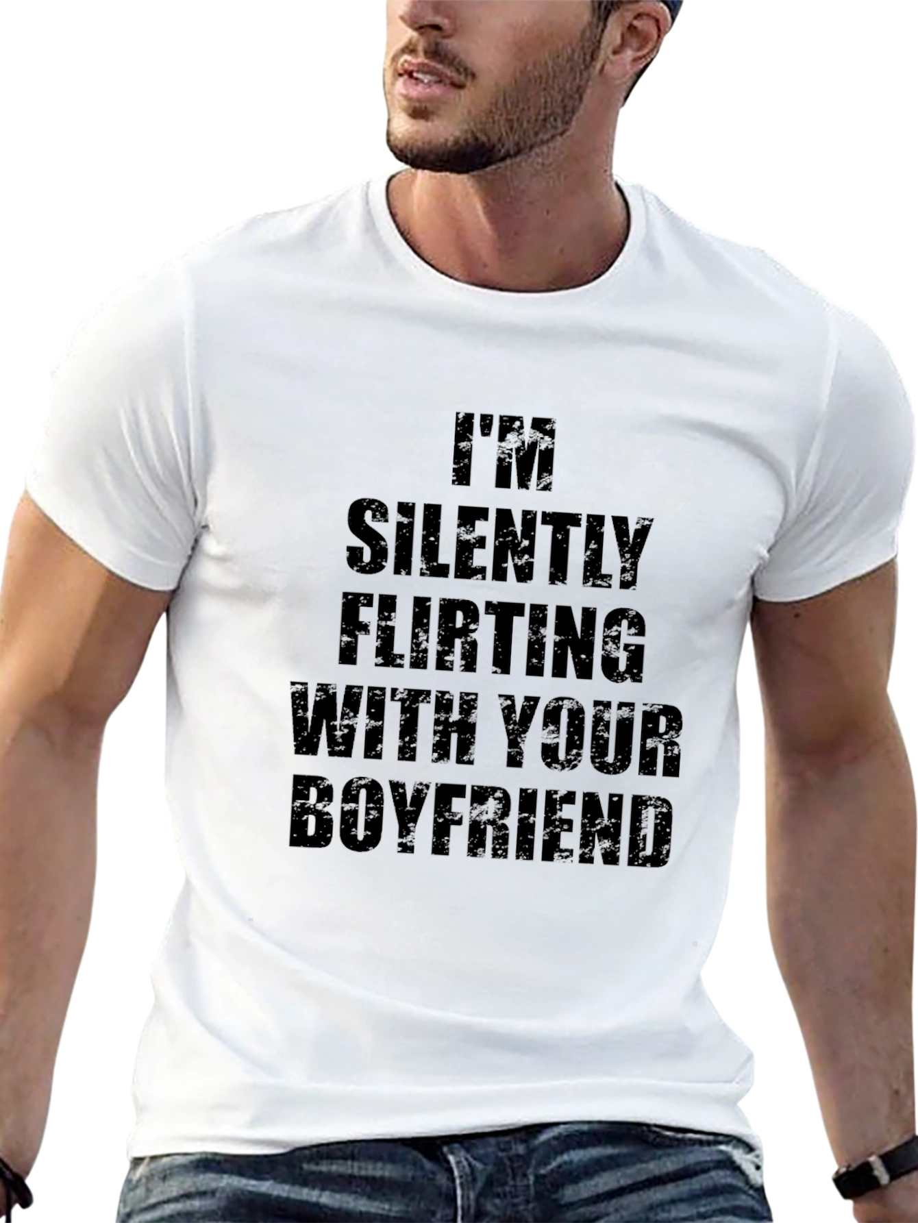 Humorous Im Silently Flirting Black T-Shirt