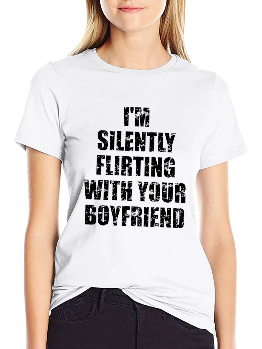 Humorous Im Silently Flirting Black T-Shirt