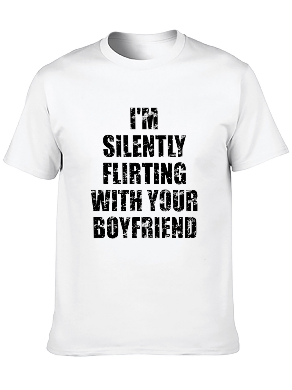 Humorous Im Silently Flirting Black T-Shirt