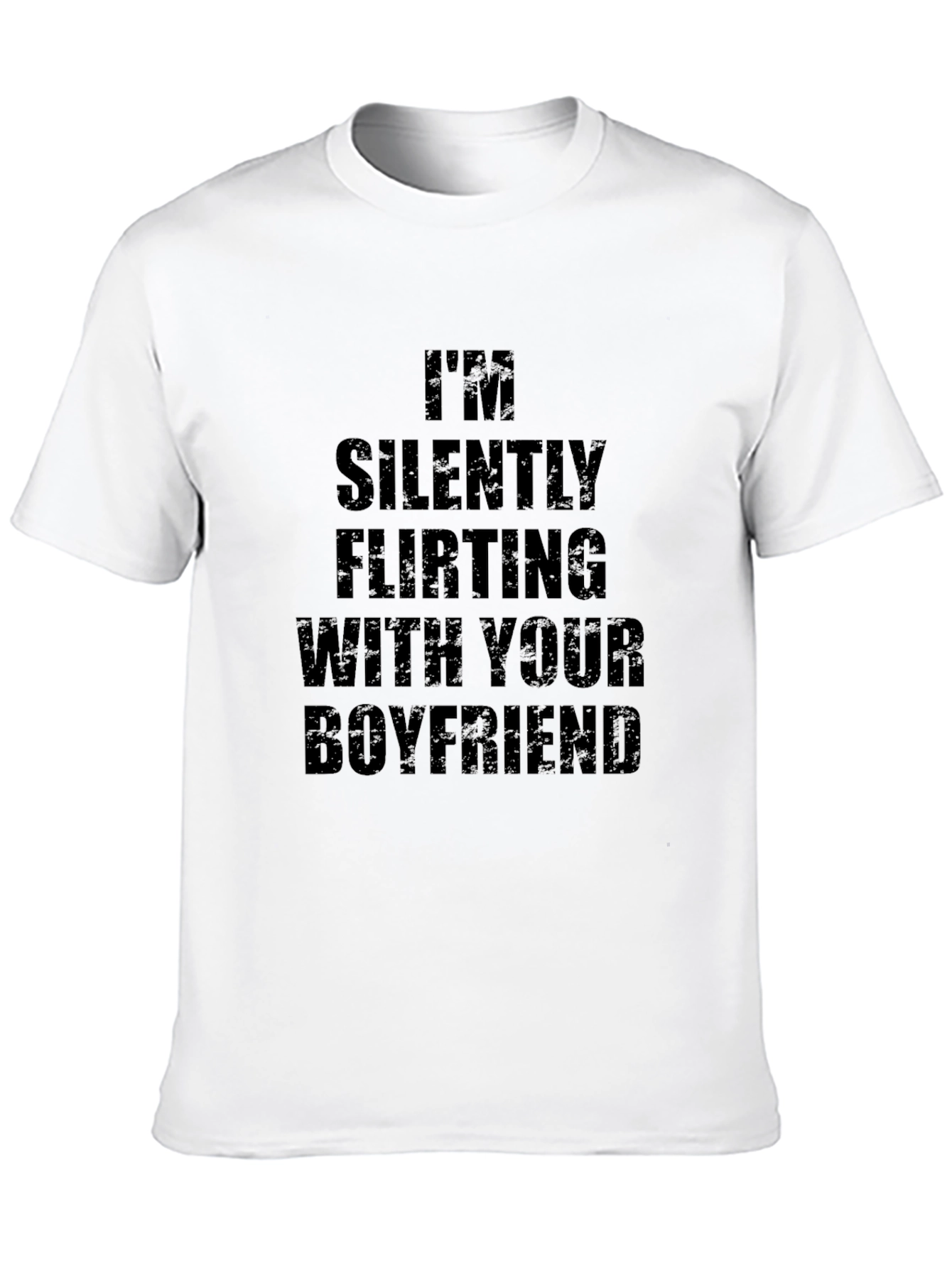 Humorous Im Silently Flirting Black T-Shirt