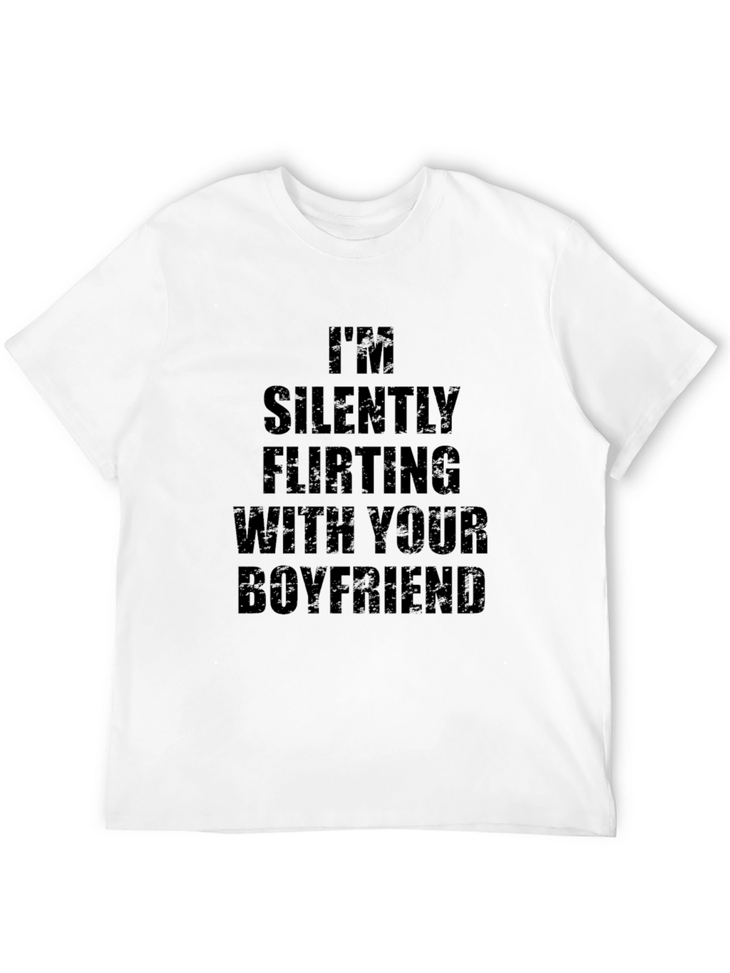 Humorous Im Silently Flirting Black T-Shirt