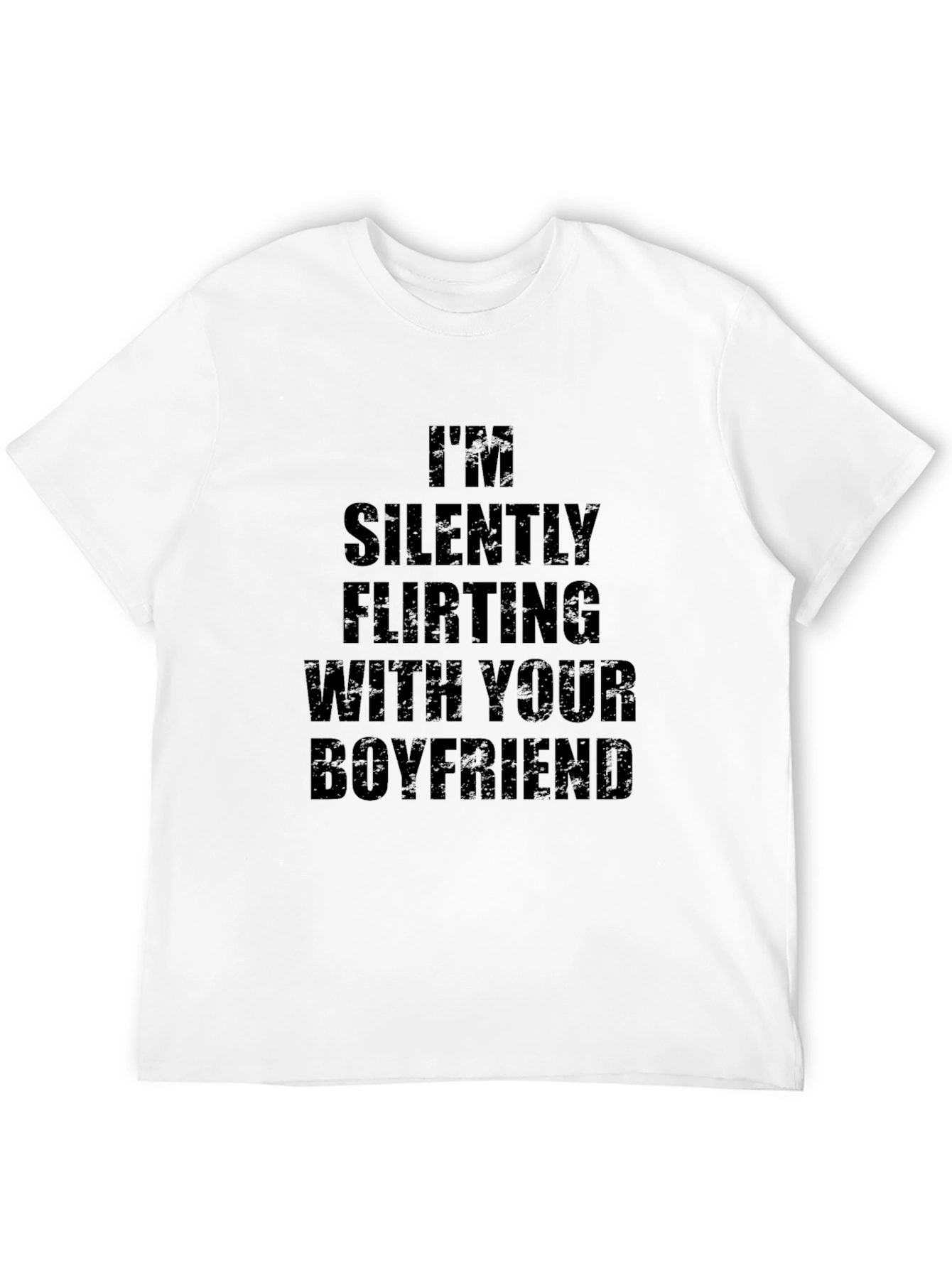 Humorous Im Silently Flirting Black T-Shirt