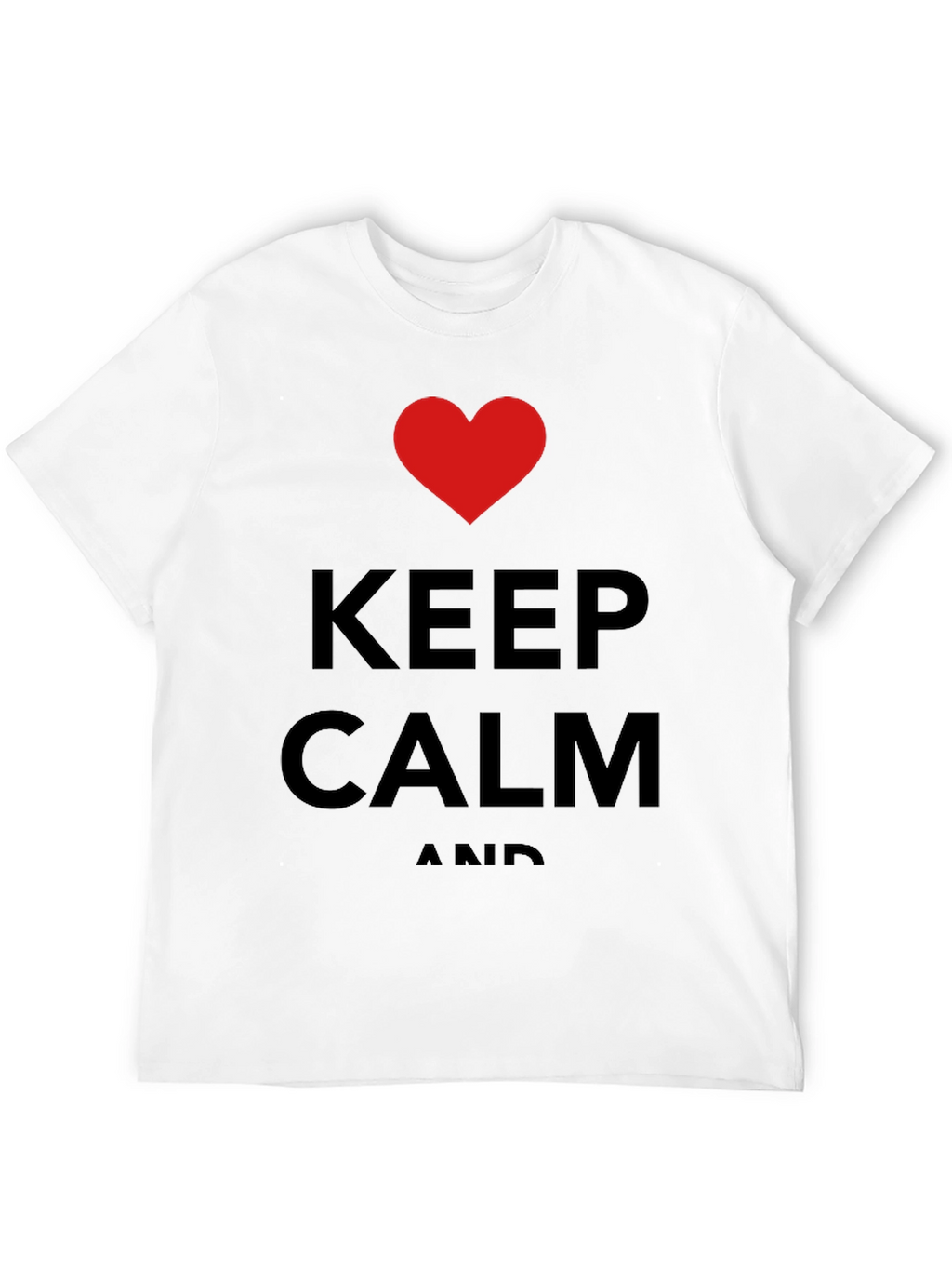 Keep Calm Heart Graphic Tee - Black