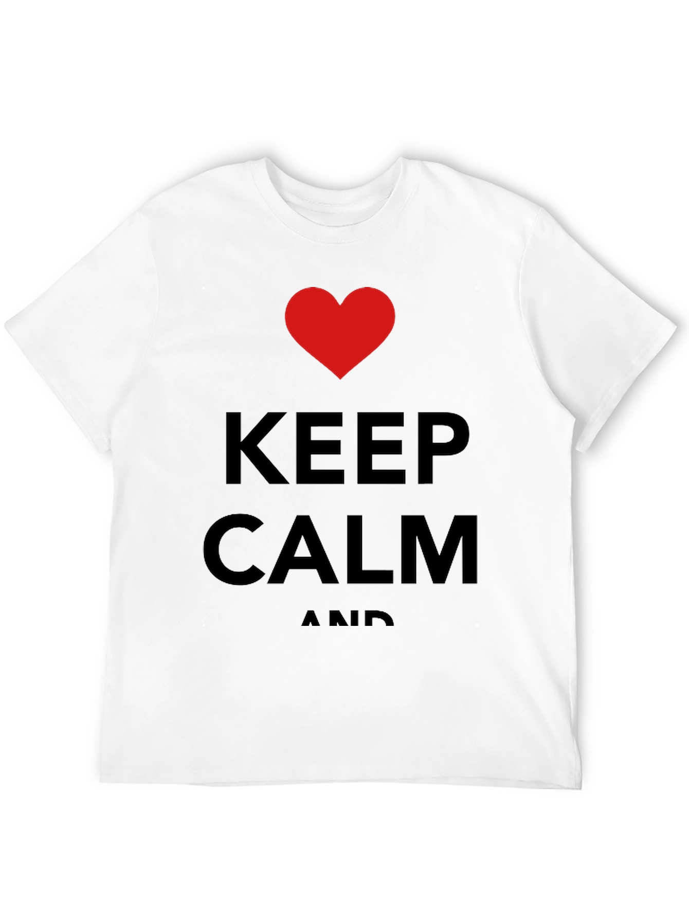 Keep Calm Heart Graphic Tee - Black