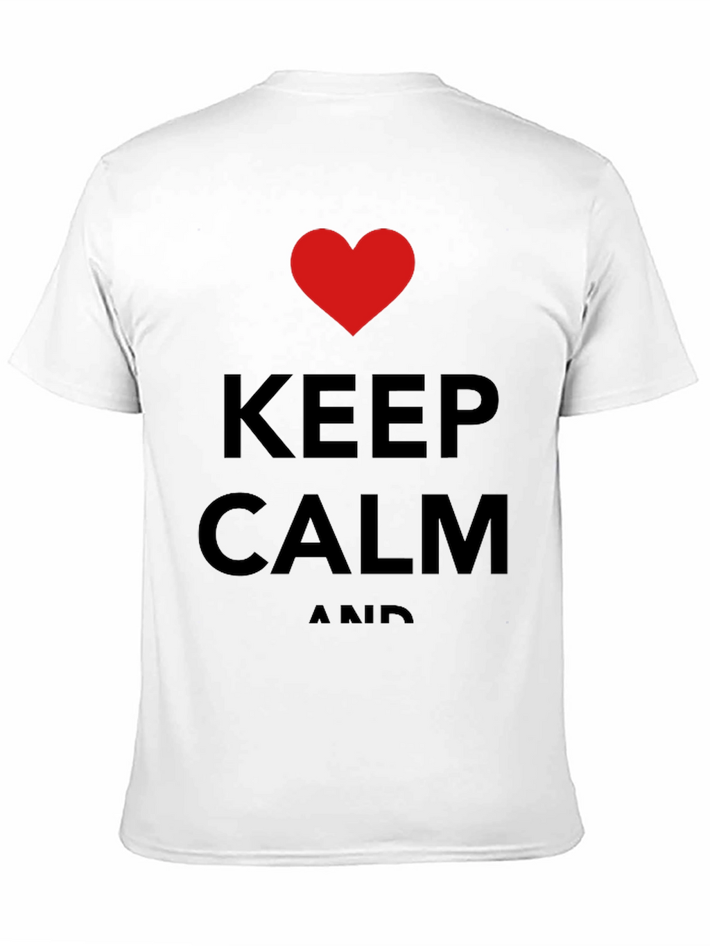 Keep Calm Heart Graphic Tee - Black