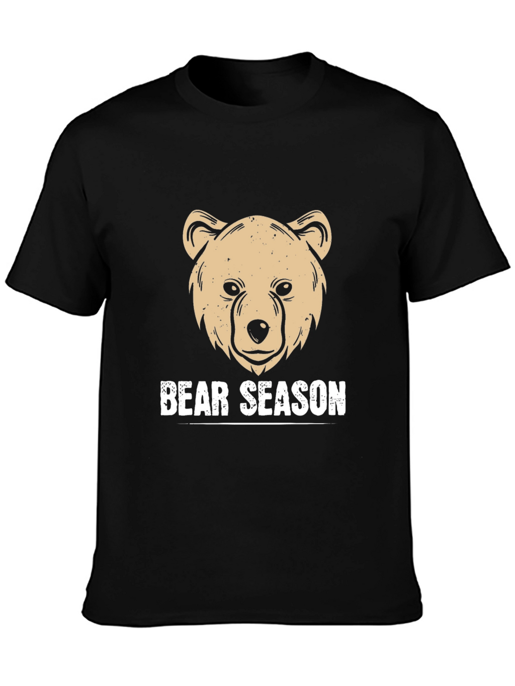 Bear Season Graphic T-Shirt - Black Casual Wear