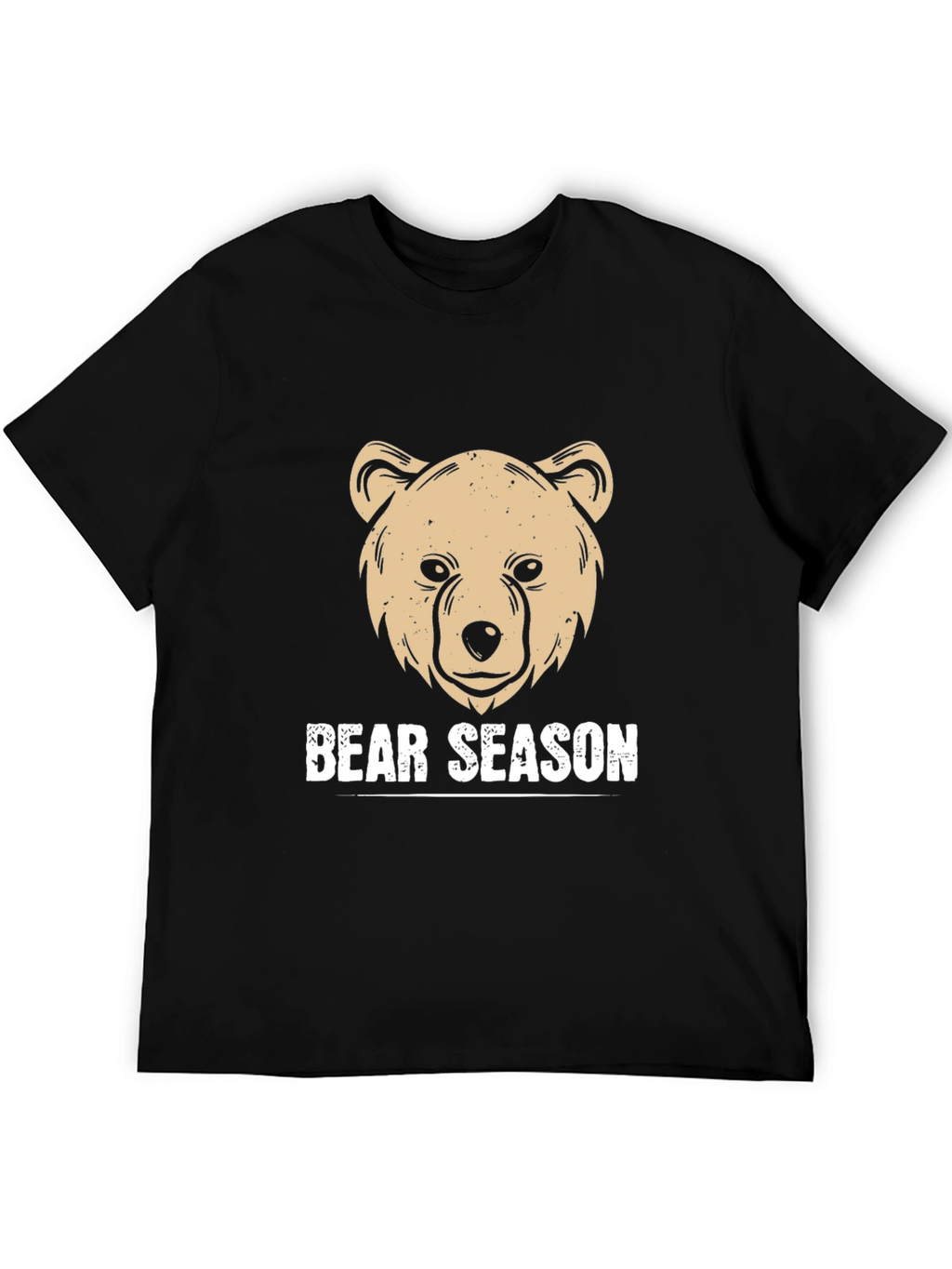 Bear Season Graphic T-Shirt - Black Casual Wear