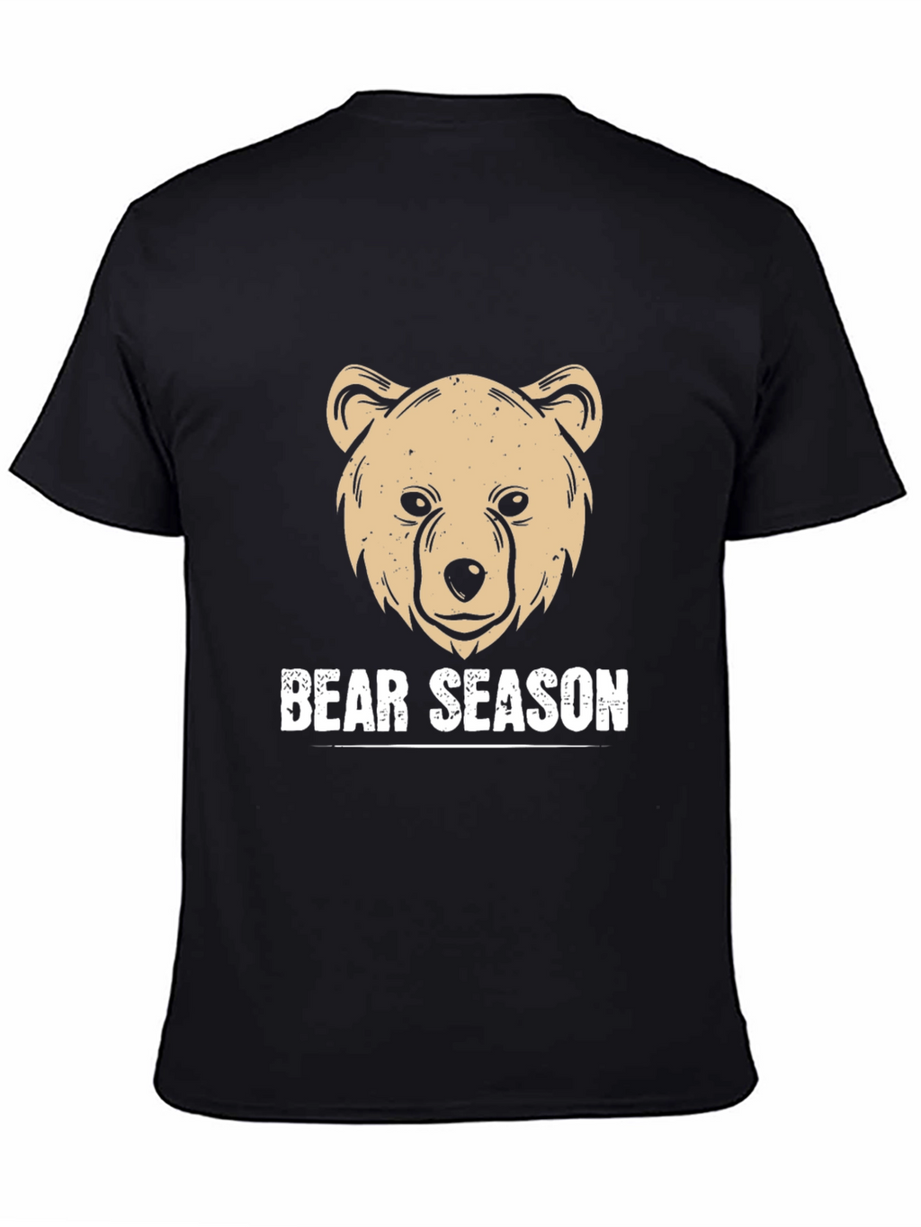 Bear Season Graphic T-Shirt - Black Casual Wear