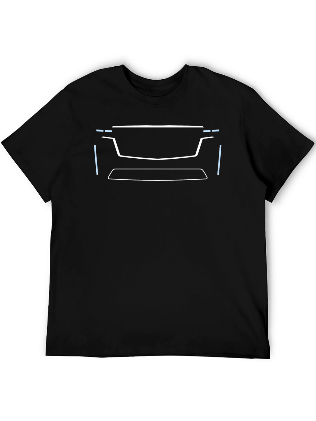 Geometric Car Outline Black T-Shirt